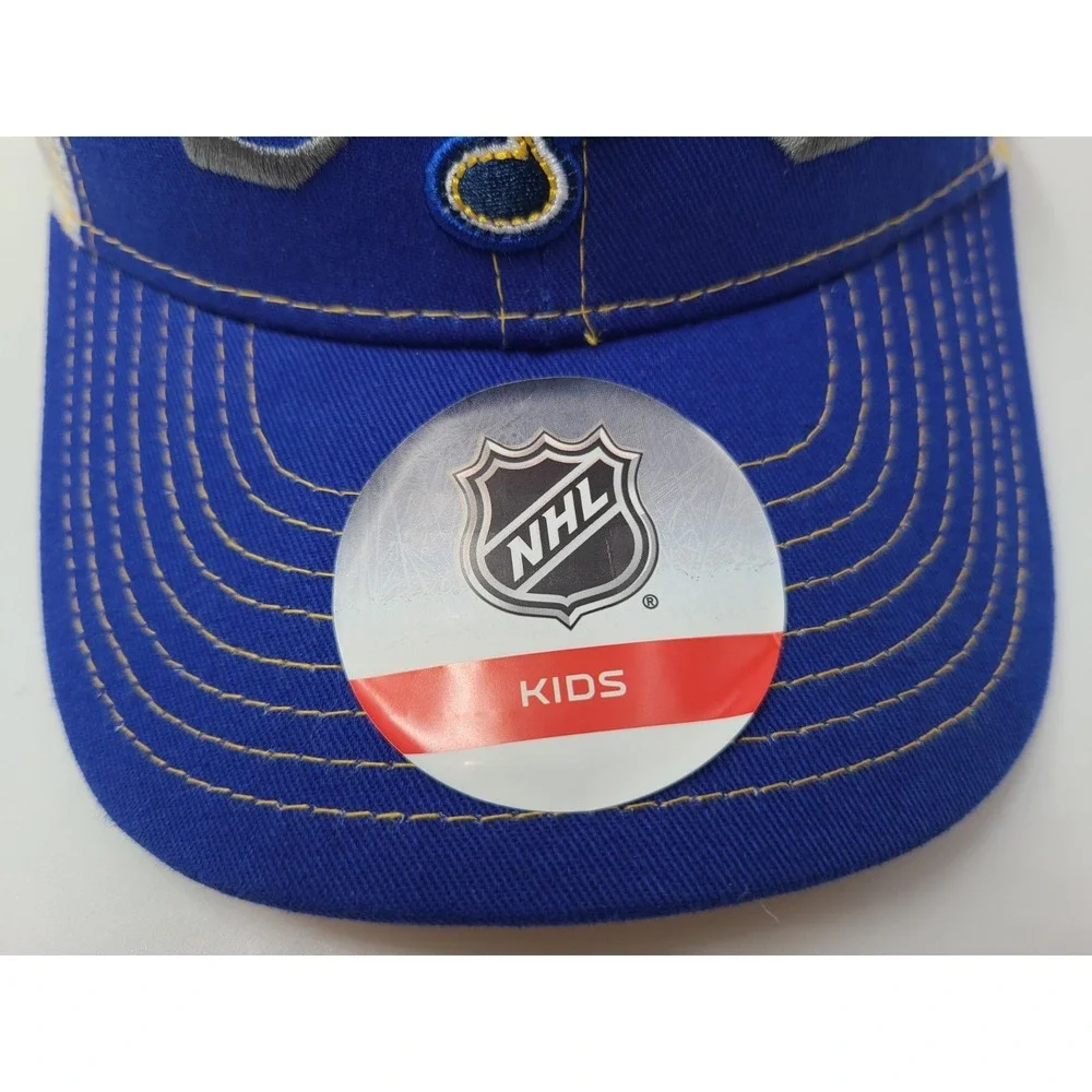 Kids 4-7 St Louis Blues Mesh Trucker Snapback Hat Cap Boys NHL Hockey Blue White